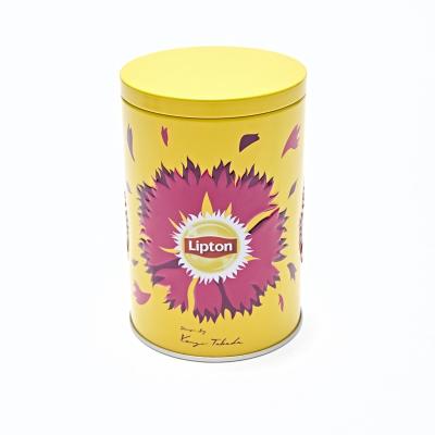 China Customized Packaging Tinplate Round Cookie Tin Can For Spices Coffee And Tea for sale