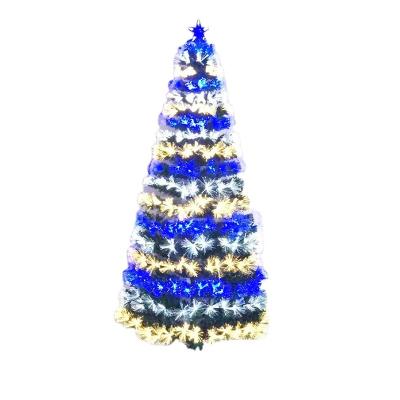 China Festival Use Quality And Affordable PVC Three-Color Plum Fiber Christmas Tree For Christmas for sale