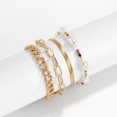 China FASHIONABLE Customized Minimalist Multi Layer Colored Tennis Unique Colorful Health Herringbone Bracelet for sale