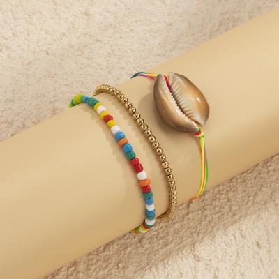 China Lucky Accessories Unique Hypoallergenic Layered Personalized FASHIONABLE Shell Magnet Moonstone Bracelet for sale