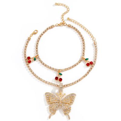 China TRENDY Minimalist Tasty Fashion Heart Jewelry Bling Hypoallergenic Dangle Anklet for sale