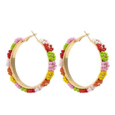 China 2020 high quality newcomer pearl circle earrings FASHIONABLE for sale