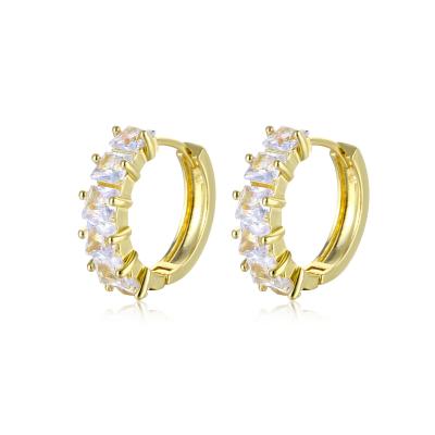 China Korean Minimalist Geometric Stud Earrings CLASSIC Micro Geometric Zirconia Stud Earrings With Diamonds for sale