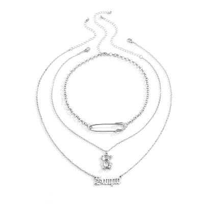 China 2021 CLASSIC Women Fashion Popular Ins Style Pin Pendant Necklace for sale