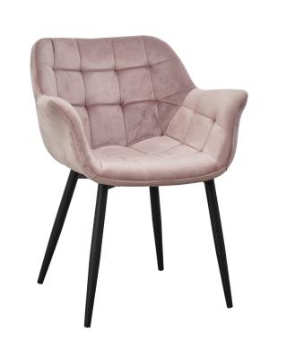 China Mid Century Modern Elegant Design Velvet Fabrics Dining Chair Velvet Dining Chair With Powder Coating Legs for sale