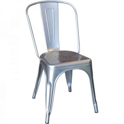 China aco cadeira stackable preta stacked metal dining chair with back for sale