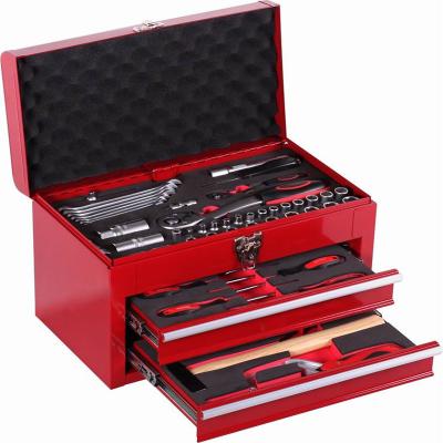 China Industrial Repair Three-Layer Iron Box 74pcs Household Grade Machine Repair Set Combination Tool Kit for sale