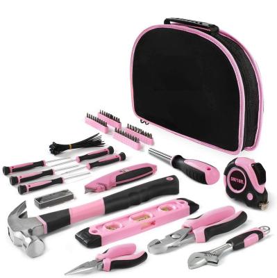 China DIY 103 Piece Pink Piece Tool Bag Easy Carry Tool Bag Lady Tool Bags for sale