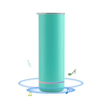 China 2021 Phone Function Smart Flask Sublimation Tumbler Music Vacuum Cup OEM Logo Package Blue Tooth Speaker Wireless Mug for sale