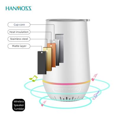 China 18oz Vacuum Flask Cup Sublimation 500ml Stainless Steel Speaker Wireless Smart Tumbler Cup for sale