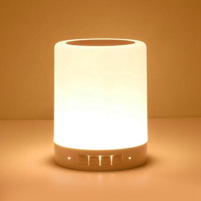 China Wireless Colorful Light Touch Lamp Radio Blue Tooth Speaker for sale