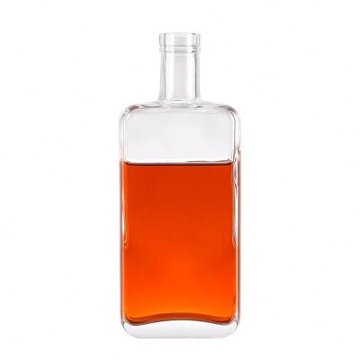 China Custom Beverage Wine Bottle 375ml 1000ml Brandy Whiskey Vodka Tequila Rum Bottle Liquor Glass Bottle for sale