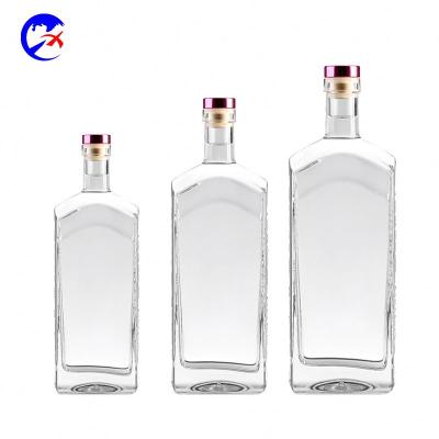 China High End Wine Bottle 750ml Brandy XO Liquor Glass Bottle Beverage For Whiskey Label Custom Logo Bottle for sale