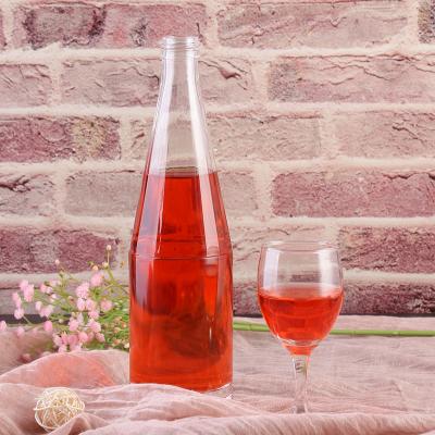 China Wholesale Clear Flat Glass 300ml 500ml Beverage Bottle For Drinks Super Flint Glass Water Bottle With Screw Tops for sale