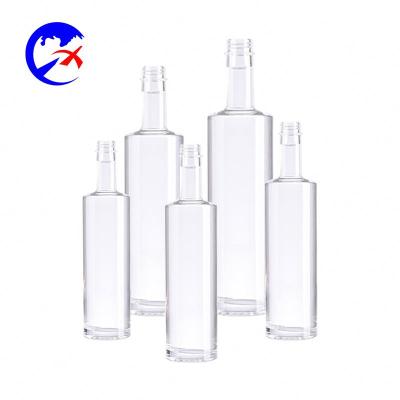 China Beverage Glass Bottle Shape Bamboo Cylinder Glass Bottle 750ML For Gin Glass Bottle Liquor Whiskey for sale