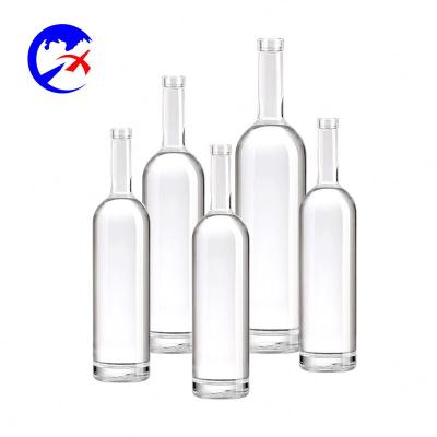 China Factory Existing Beverage Bottle Mold Vodka Glass Spirits Juniper Empty Liquor Bottle With Synthetic T-Cork for sale