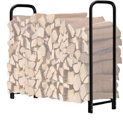 China 20x20mm Galvanized Iron Tube 4ft Firewood Rack Log Rack Outdoor Heavy Duty Firewood Storage Rack Rack for sale