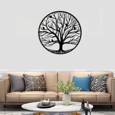 China Durable Metal Tree of Life Wall Art Hanging Sculpture Tree of Life with Birds on Branches Contemporary Home Office Decor for sale