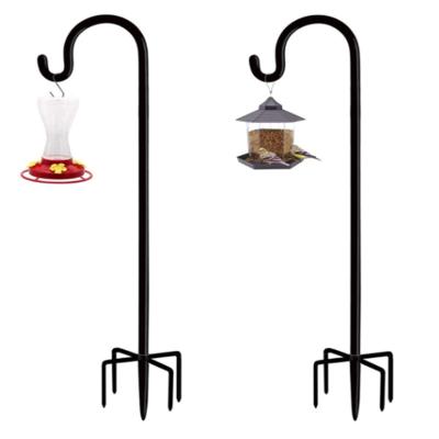 China Outdoor Garden Solar Stake Graden Lights Shepherd Hook For Wedding Plant Free Standing Shepherd Hooks for sale