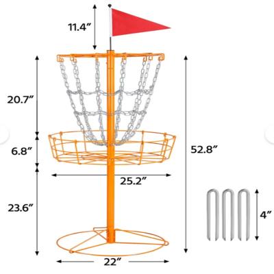 China Inflatable Toy Disc Golf Basket High Quality For Outdoor Sports Game Fold-Out Disc Golf Basket Metal Wire Golf Basket for sale