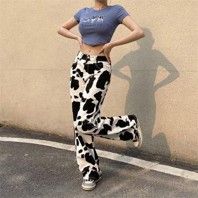 China Other Clothing Fashion Outfits Black And White Straight Brown For Womens Ladies Casual Chenille Pants for sale