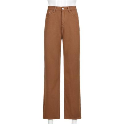 China Others Amreica Brown Retro Outfit Pants Tan Vegan Leather Trousers Wide Leg Pants for sale