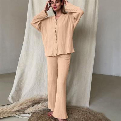 China V-Neck Women's Casual Nightgowns Women's Pajama Set French Elegant Cotton for sale