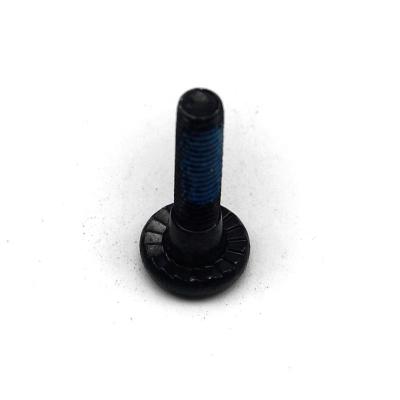 China Round Steel Black Galvanized Mushroom Hex Head Socket With Blue Nylok Office Chair Screw for sale