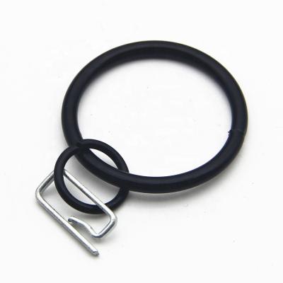 China Black Color Roman Rings Curtain Window Shade Curtain Holders Props Accessories with Flange Curtain Rings for Shower Room and Curtain Rods for sale