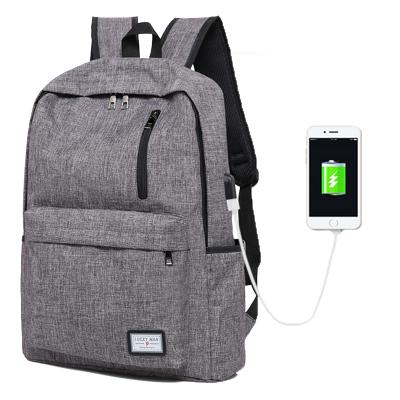 China With USB School Bags Backpack Waterproof Unisex Logo Packing Laptop Backpack With USB Charging Port for sale