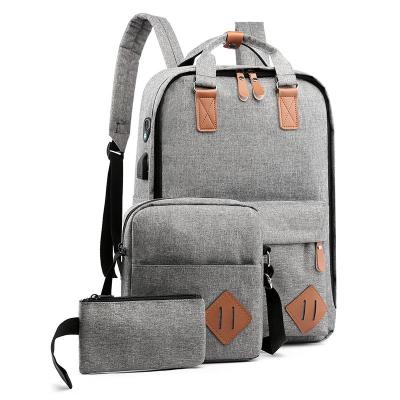 China Wholesale Fashion Waterproof Nylon 3 Pcs Set 2021 Rucksacks Bag Man Backpack Laptop Bags Backpack For Kids Girls Boys for sale