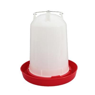 China Raises 14L red and white plastic water bell manual poultry chicken drinker for sale for sale