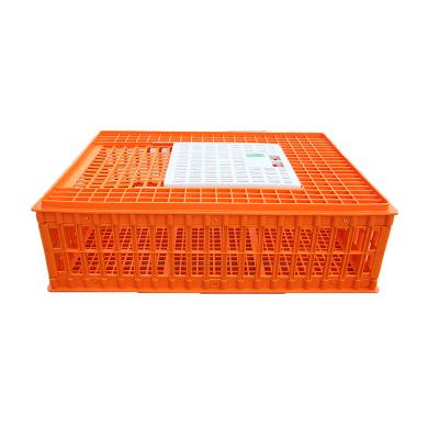 China Wholesale Poultry Farms 75x55x23cm Chicken Quail Dipped Plastic Equipment Transport Cage For Broiler Farm for sale