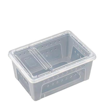 China Small Viable Breeding Feeding Box Reptile Box Pet Spider Breeding Guard Growing Beetle Horned Snake Frog Pet Reptile Supplies for sale