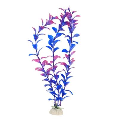 China Decorate Aquarium Fish Tank Aquascape Decoration Simulation Flower Plastic Silk Water Filling Aquatic Plants for sale