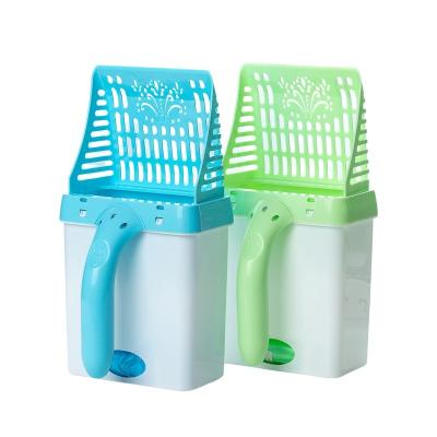 China Detachable Portable Plastic Products Stocked Cat Litter Scoop Cat Poop Amazon Scoop Pop-UPS Pet Suite All-in-One Poop Harvester for sale