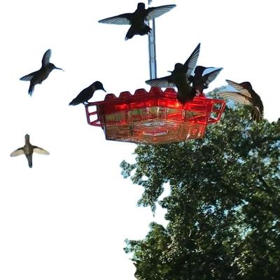 China Amazon Auto Vending Hexagonal Outdoor Hanging Hummingbird Feeder Wild Bird Drinking Feeder for sale