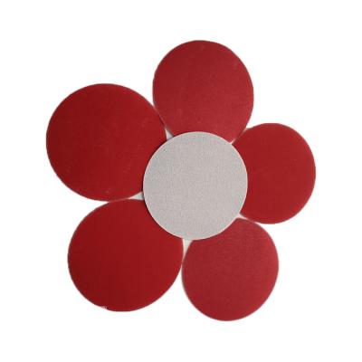 China High Efficiency Automotive 6 Inch 220 Grit Waterproof Sanding Disc Aluminium Hook And Loop Red Sand Paper for sale