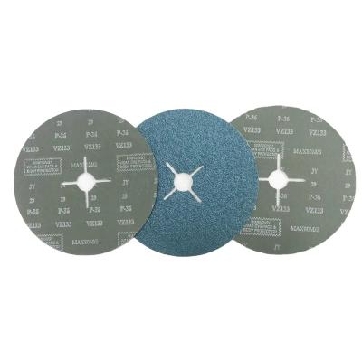 China VZ133 Zirconium corundum Oxide Resin Fiber Disc Abrasives Sanding and Grinding Fibre Discs, Cross Hole 7 Inch VZ133 for sale