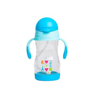 China BPA Free Food Grade Baby Water Bottle Toddler Straw Cup With Handle Daily Use for sale