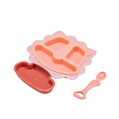 China Reusable Children Silicone Suction Dish BPA Defensive Stance Non-Slip Baby Dining Dish for sale