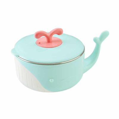 China Custom Double Wall Children's Stainless Steel Whale Shape Bowl Safety Child Bowl for sale