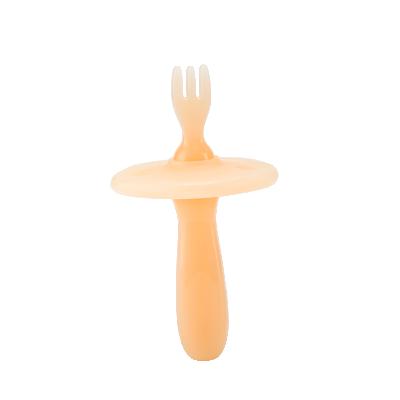 China Sustainable baby self eating utensils small hand fork for sale