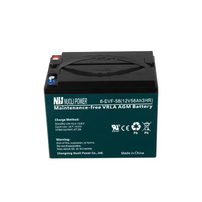 China Customizable Designed Toys Excellent 6-EVF-58 Deep Discharge Cycle Life Lead Acid Battery for sale