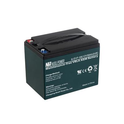 China Toys 6-EVF-58 lead acid battery for ebike 6 dzf 12 battery 12V58Ah long term lead acid battery for sale