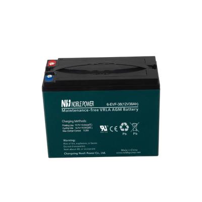 China Toys wholesale high energy density and power density lead acid battery 6-EVF-38 for sale