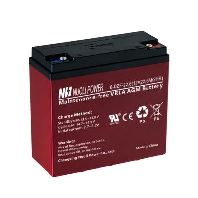 China Toys Low Price Lead Acid Batteries Positive Plate 12V22.6Ah 6-DZF-22.6 Lead Acid Battery for sale