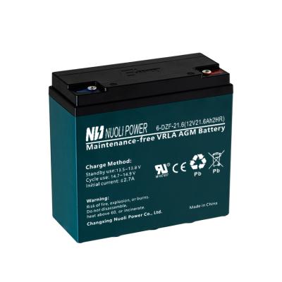 China Toys Factory Supply Lead Acid Battery Case 12V21.6Ah 6-DZF-21.6 Lead Acid Battery for sale