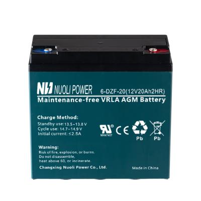 China Toys Factory Price Stable Quality Sealed Auto Batteries 6-DZF-20 Lead Acid Battery for sale