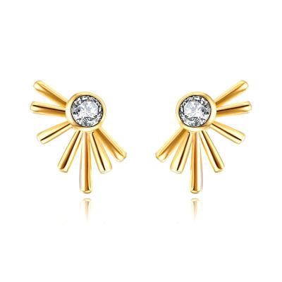 China Fashion Gold Plated Earring Star Sign Beads Druzy Stud Earrings for sale